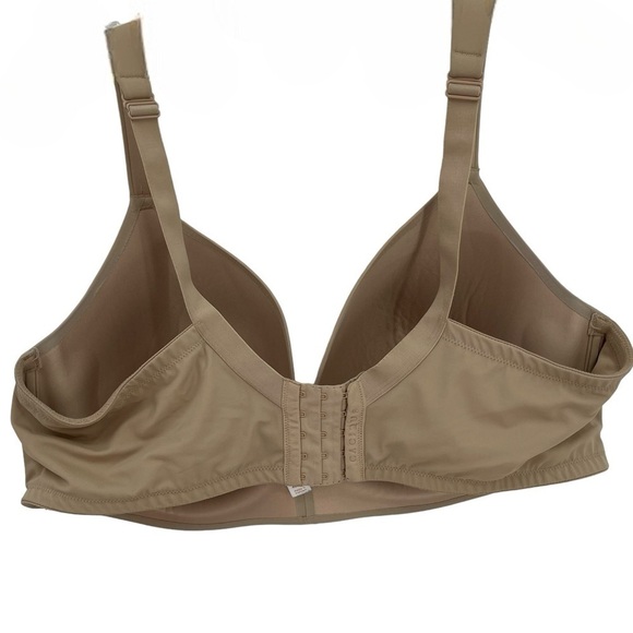 Lane Bryant Cacique Size 46DDD Tan Simply Wire Free Plunge Bra Back Closure - Picture 2 of 6